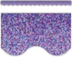 Scalloped Border Trim:  Purple Sparkle