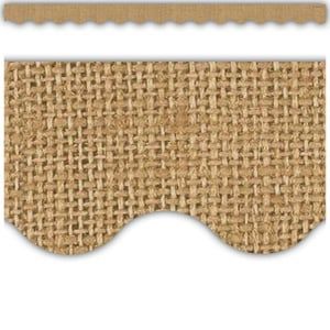 Scalloped Border Trim:  Burlap