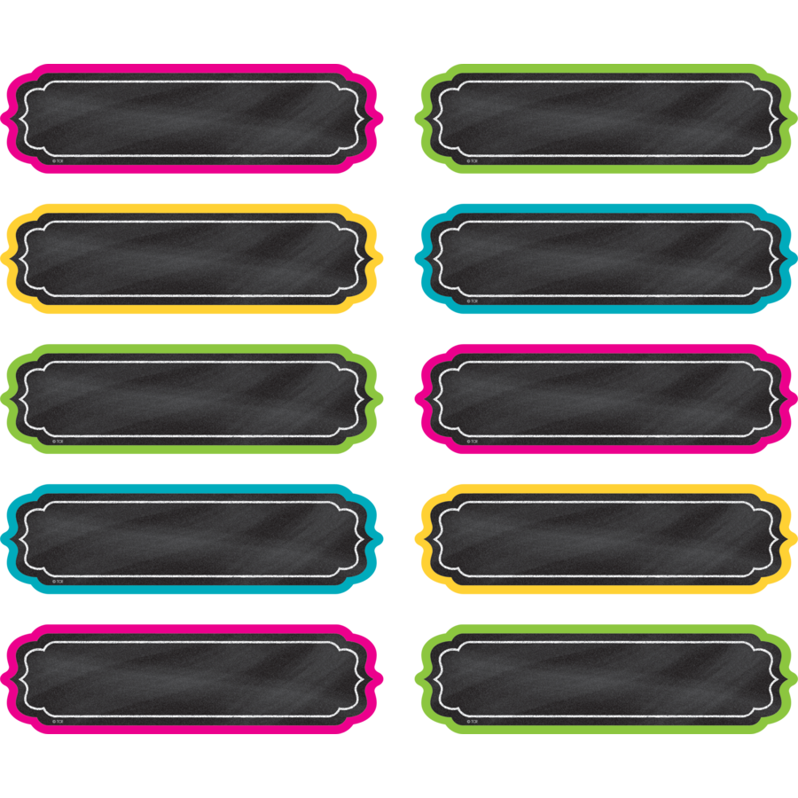Chalkboard Brights Labels