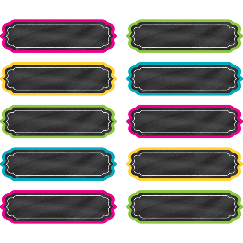 Chalkboard Brights Labels