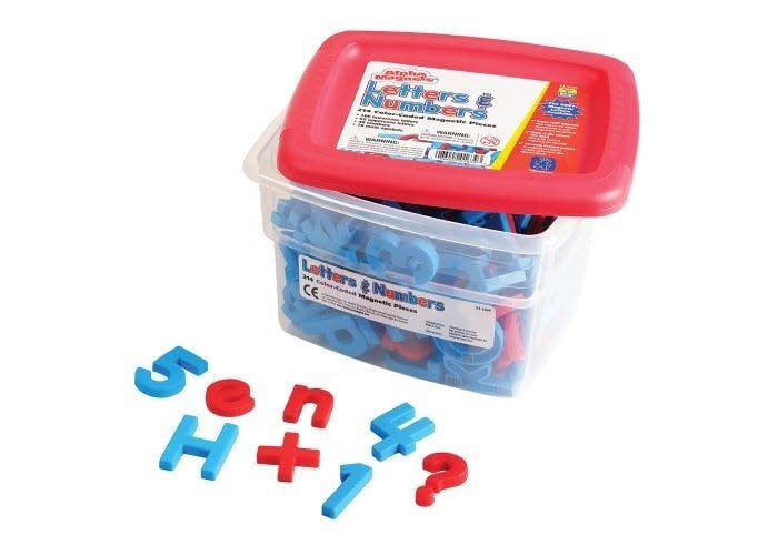 AlphaMagnets® & MathMagnets® Color-Coded, 214 Pieces