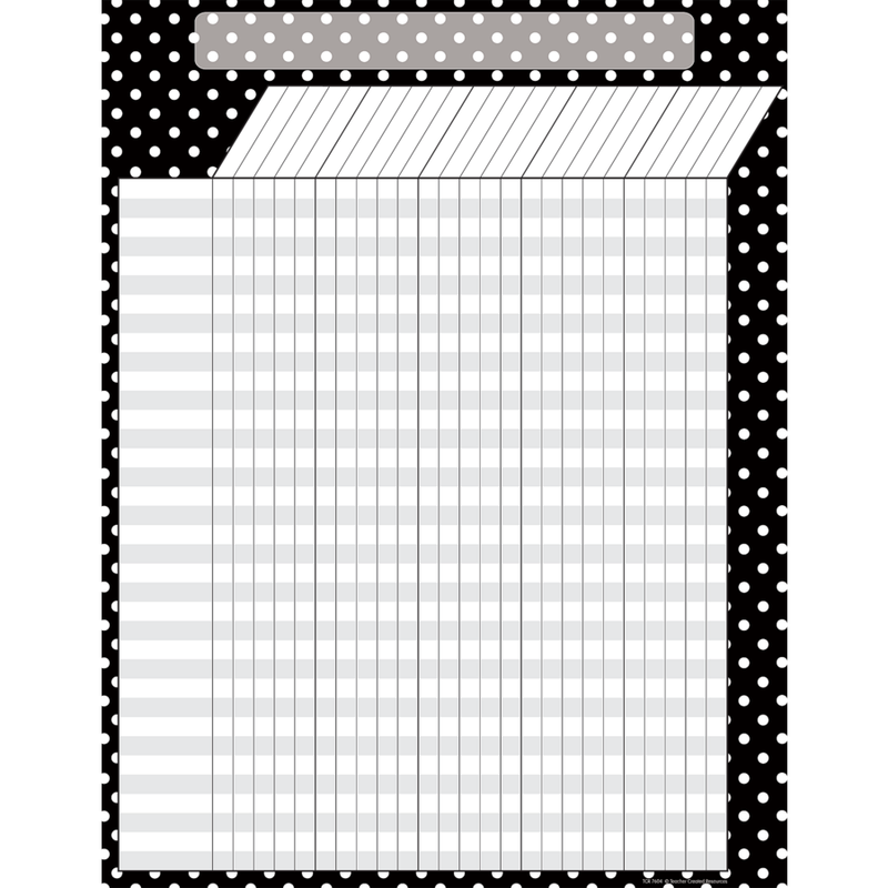 Black Polka Dots Incentive Chart