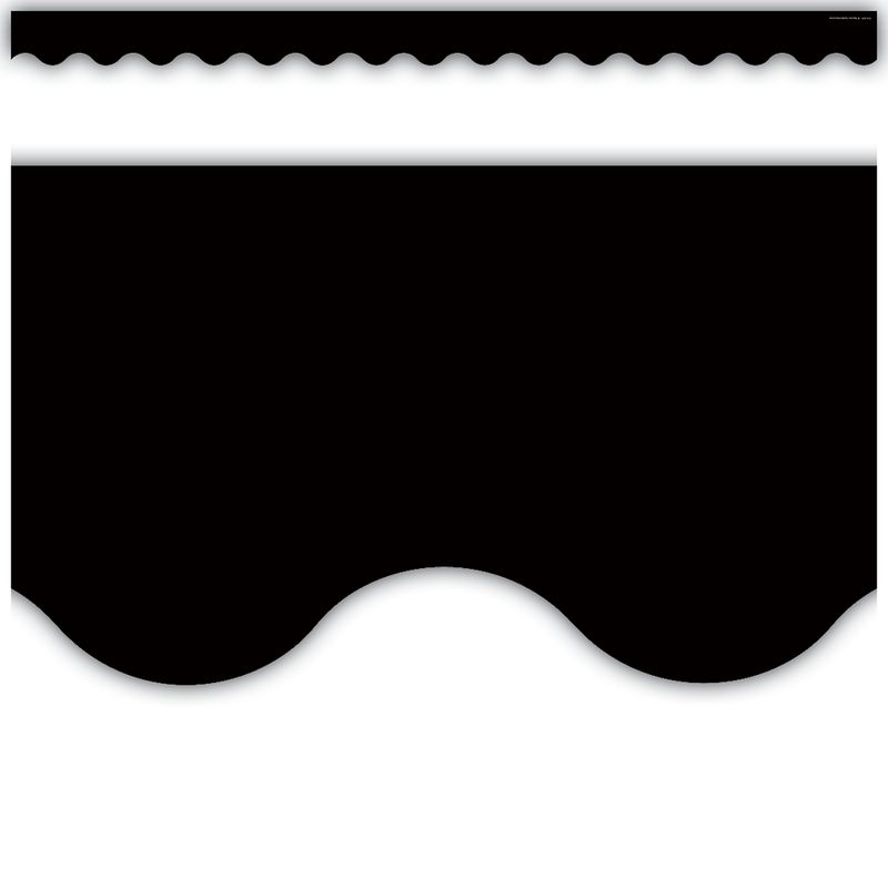 Black Scalloped Border Trim