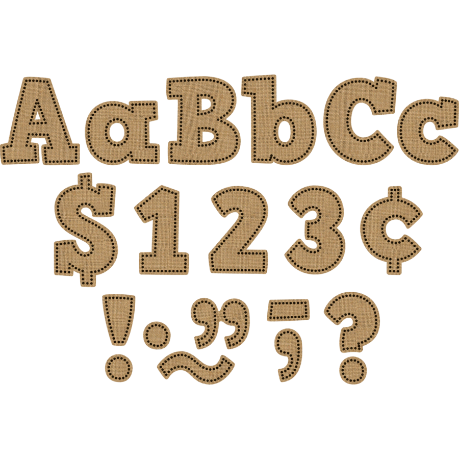 Burlap Bold Block 4" Letters Combo Pack