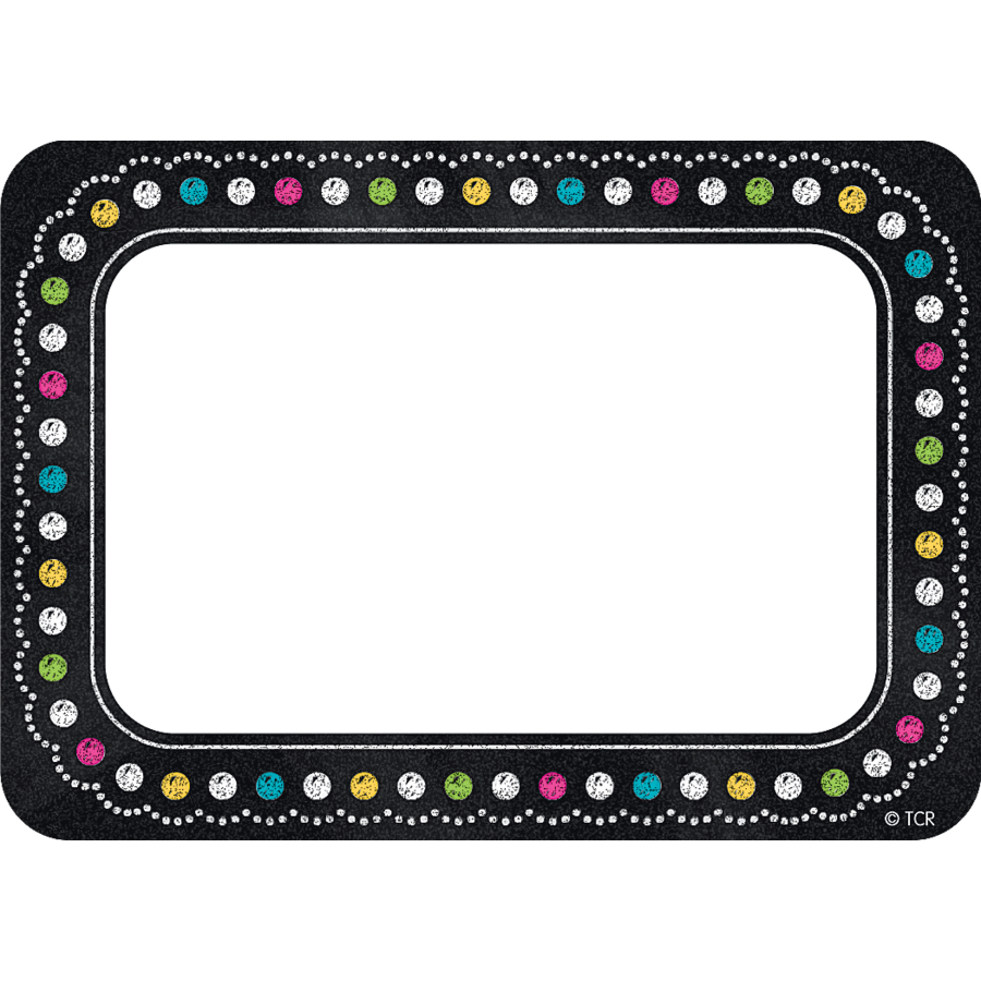 Chalkboard Brights Name Tags/Labels