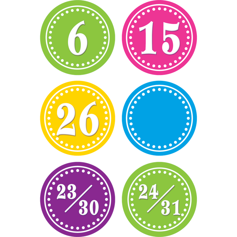 Bright Circles Calendar Days