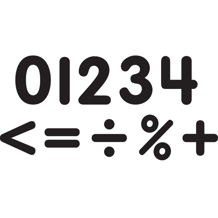 Black Classic 2 1/2" Magnetic Numbers