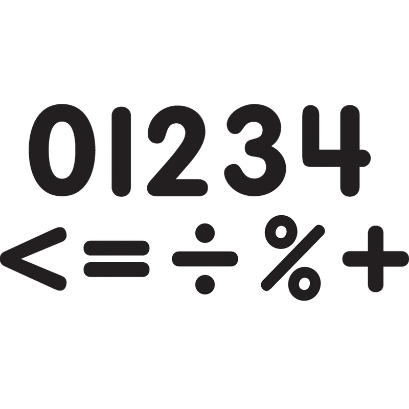 Black Classic 2 1/2" Magnetic Numbers