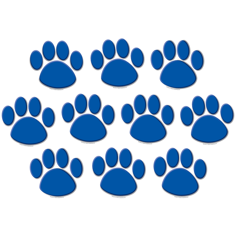 Blue Paw Prints Accents
