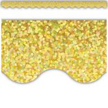 Scalloped Border Trim:  Yellow Sparkle