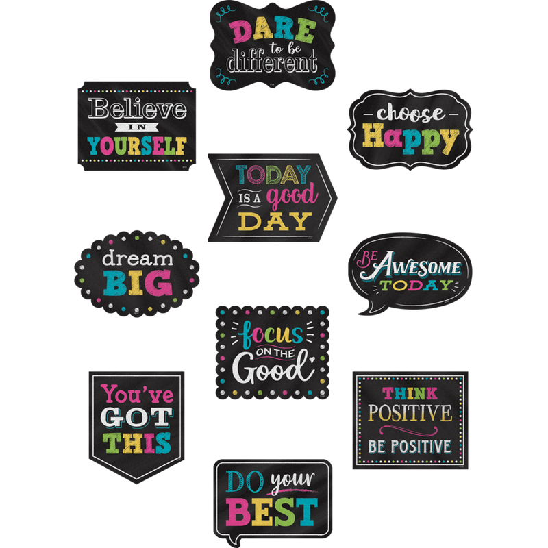 Chalkboard Brights Positive Sayings Accents