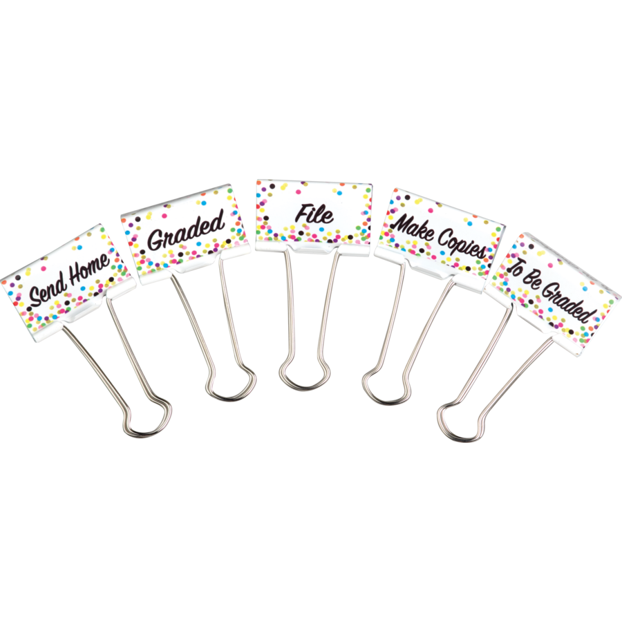 Confetti Classroom Management Large Binder Clips