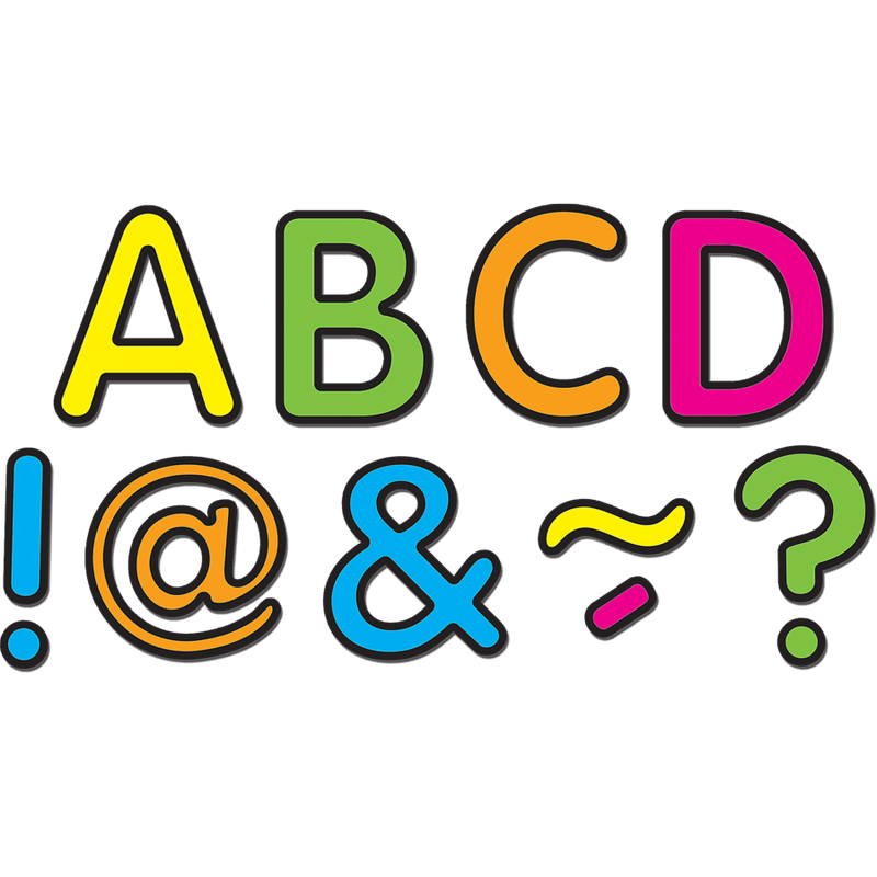 Neon Brights Classic 2" Magnetic Letters