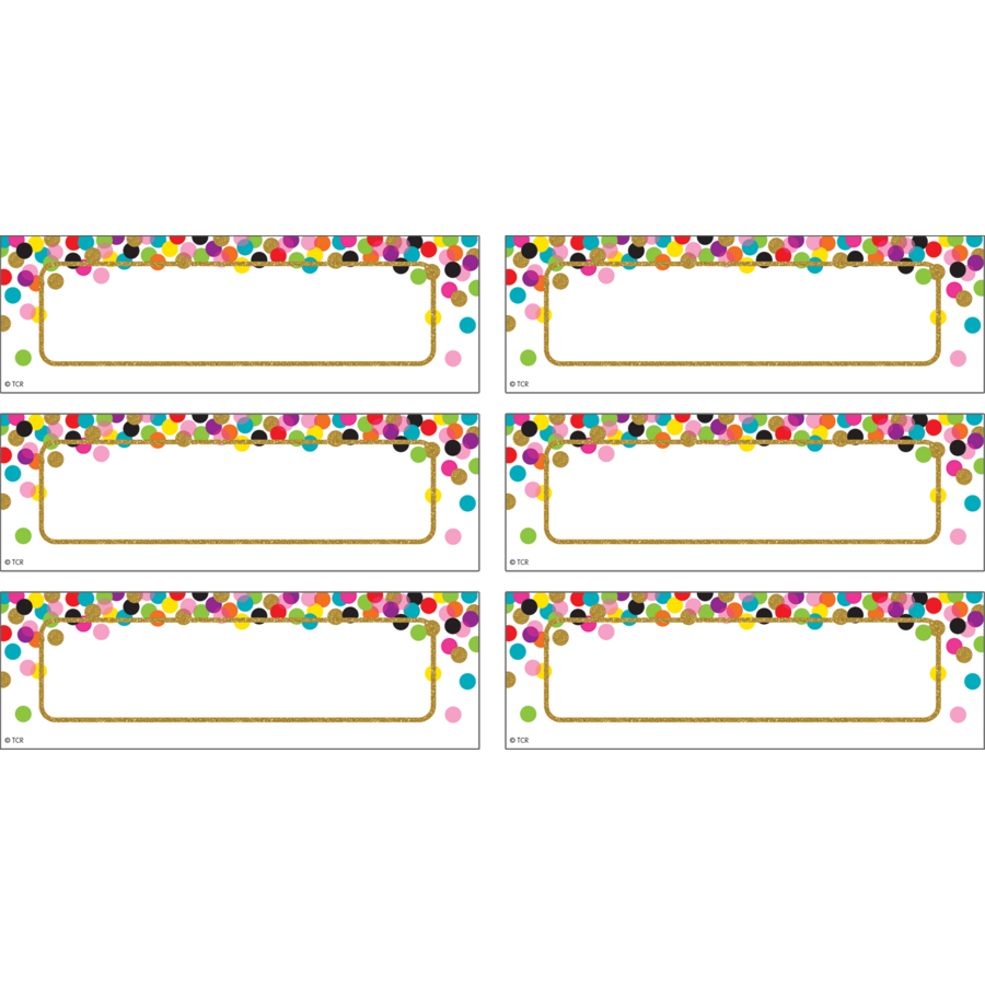Confetti Labels Magnetic Accents
