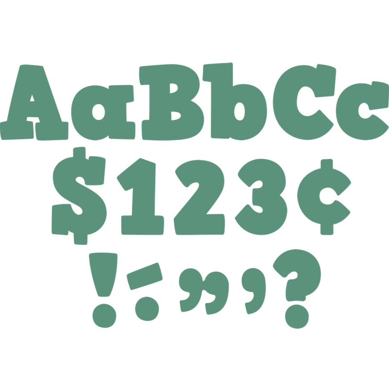 Eucalyptus Green 4" Bold Block Letters Combo Pack