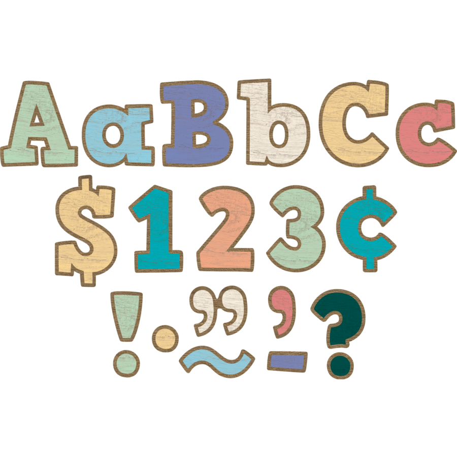 Painted Wood Bold Block 4” Letters Combo Pack
