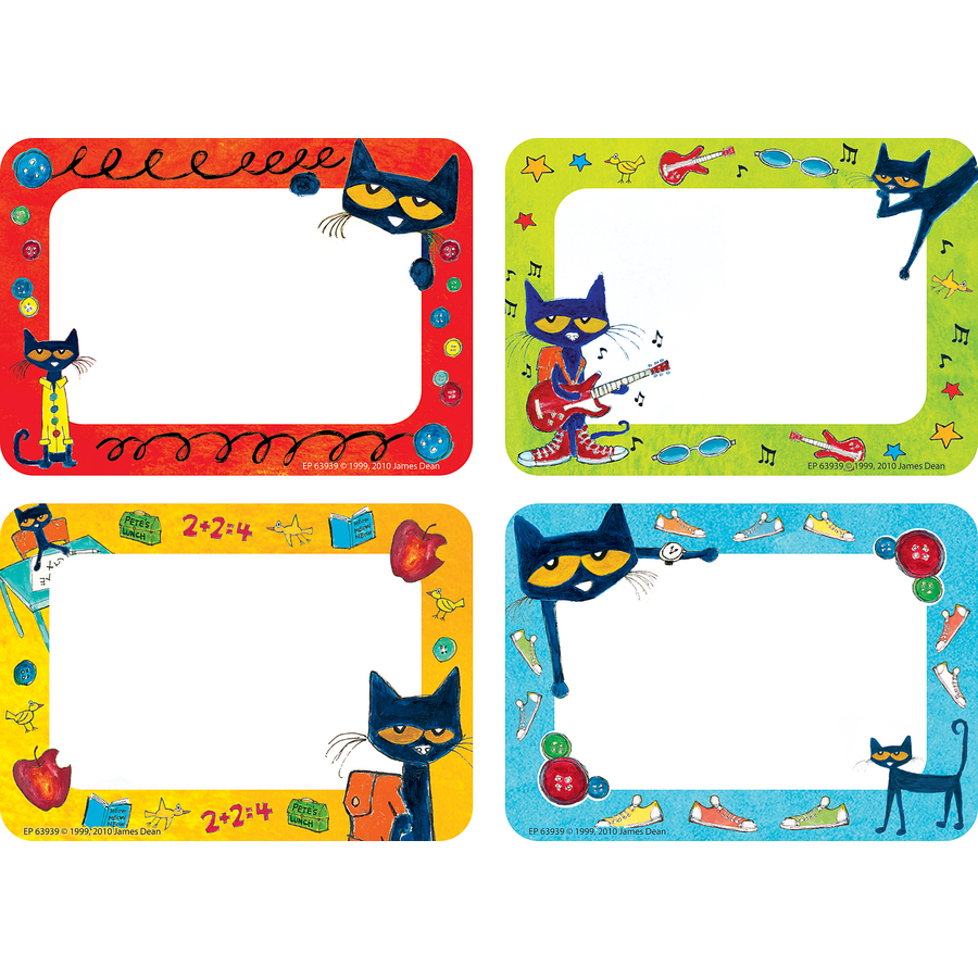 Pete the Cat Name Tags/Labels - Multi-Pack
