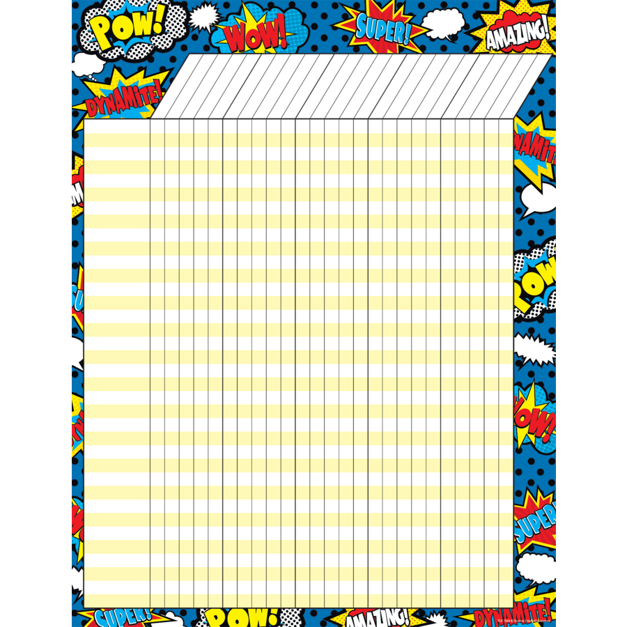 Superhero Incentive Chart