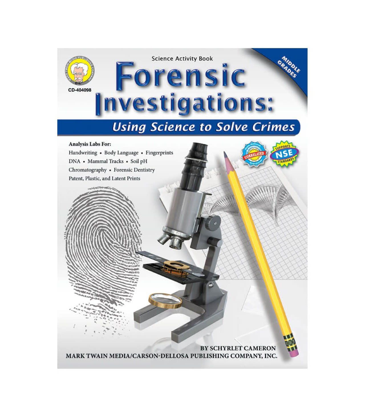 Forensic Investigations Resource Book Grade 6-8 Paperback