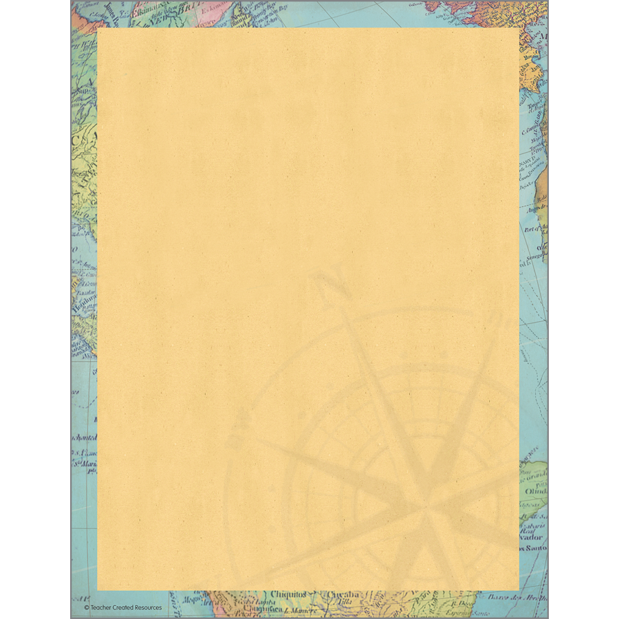 Travel the Map Computer Paper