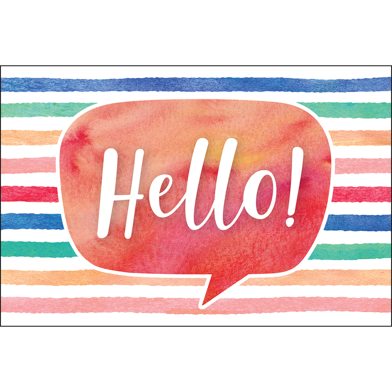 *Watercolor Hello Postcards