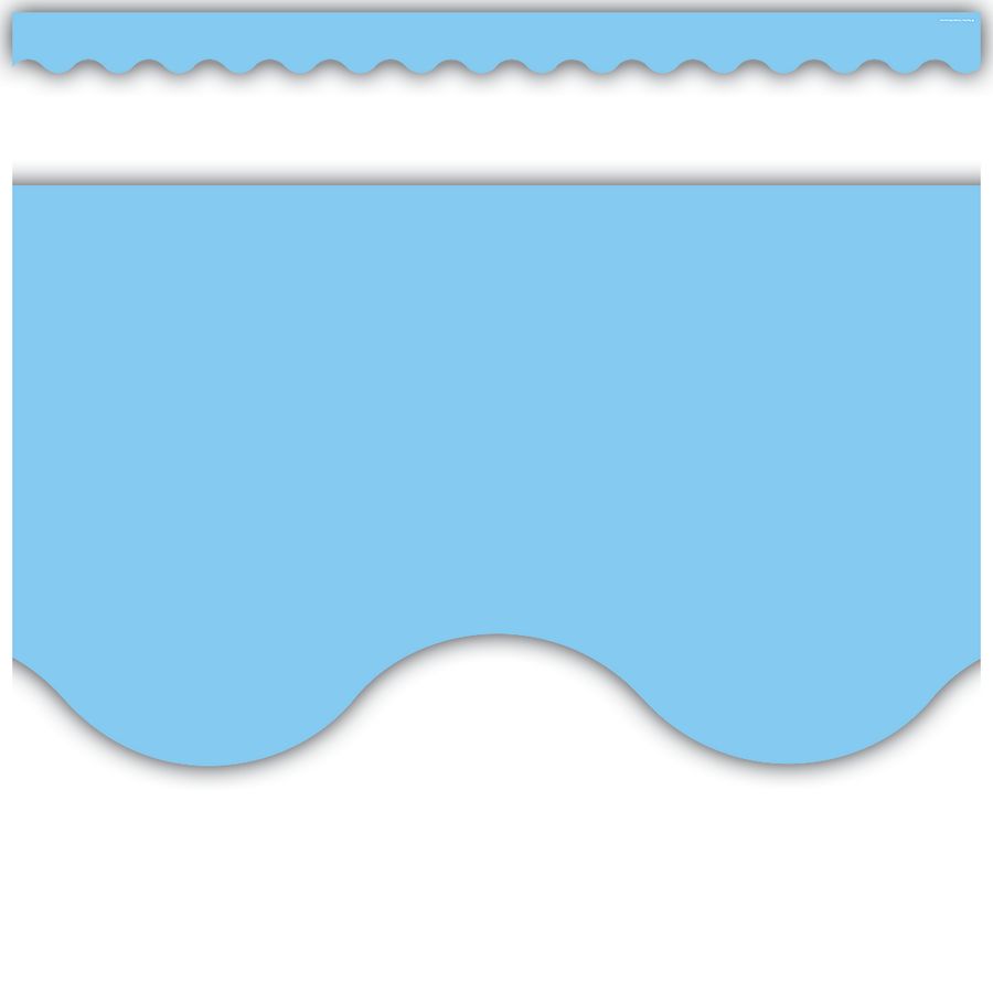 Light Blue Scalloped Border Trim