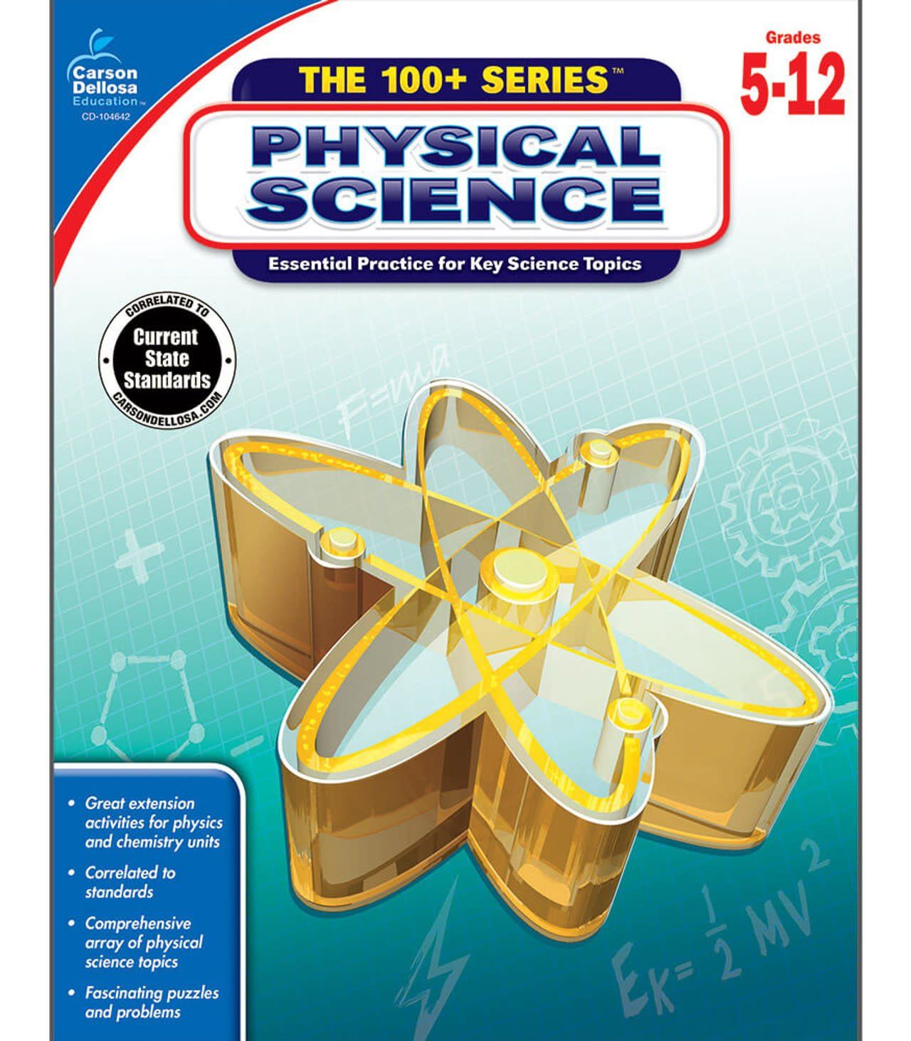 The 100+ Series™:  Physical Science Workbook Grade 5-12 (Paperback)