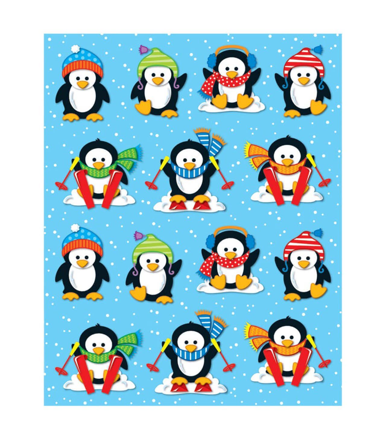 Penguins Shape Stickers
