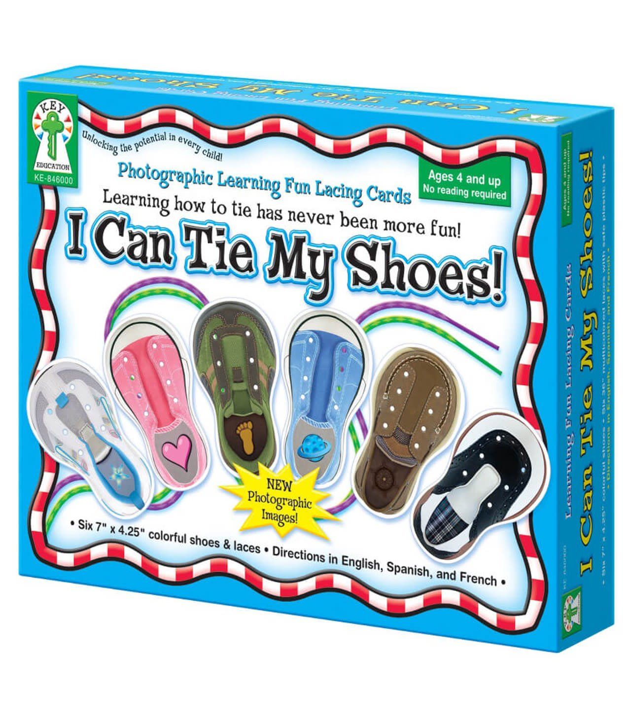 I Can Tie My Shoes Lacing Cards Grade PK-1