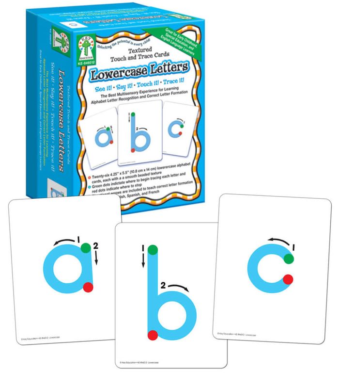 Textured Touch and Trace: Lowercase Manipulative Grade PK-3