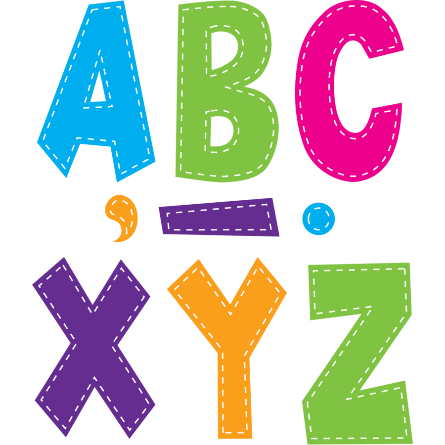 Multi Bright Stitch 7" Letters