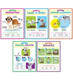 Text Structures Anchor Charts Bulletin Board Set