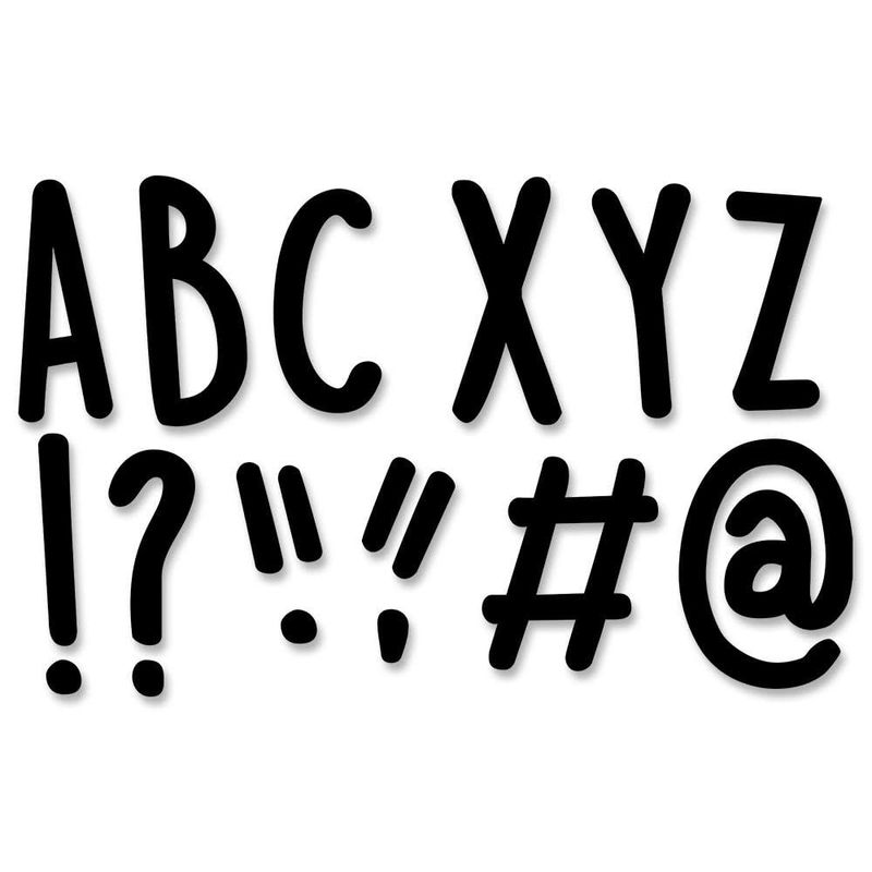5" Designer Casual Black Letters