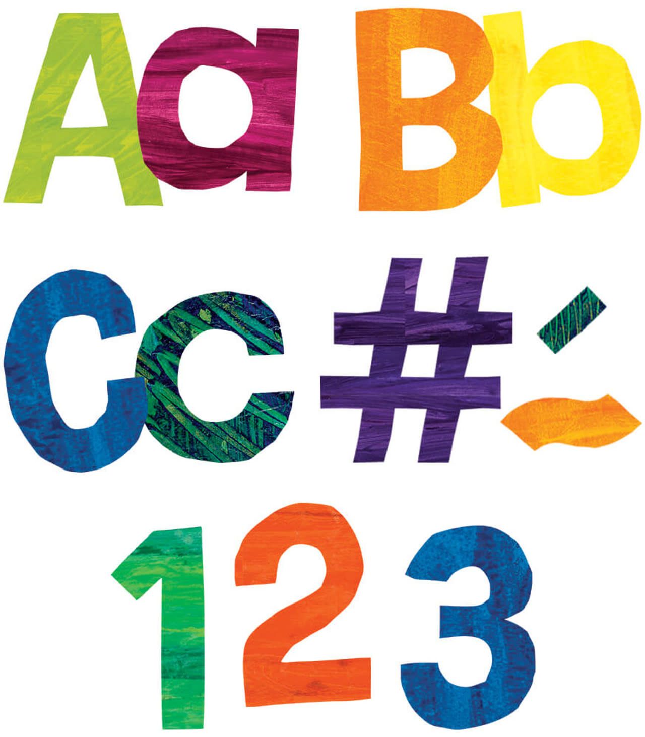 World of Eric Carle™ 4in Colorful Tissue Paper Combo Pack Bulletin Board Letters