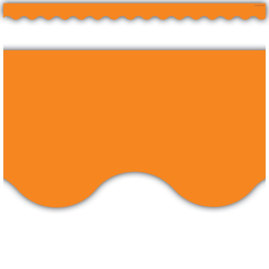 Orange Scalloped Border Trim
