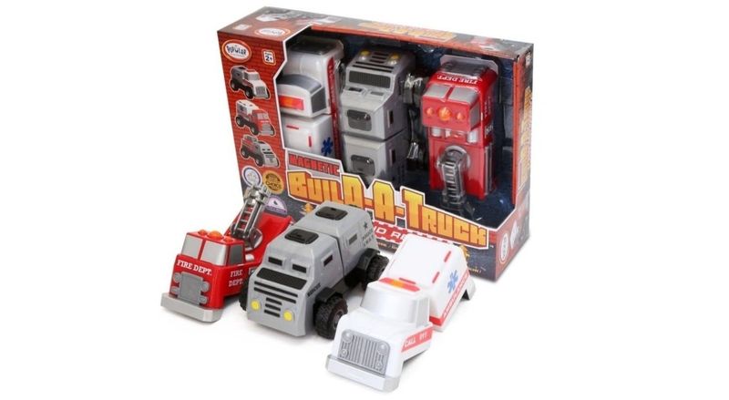 Magnetic Build-A-Truck - Fire and Rescue