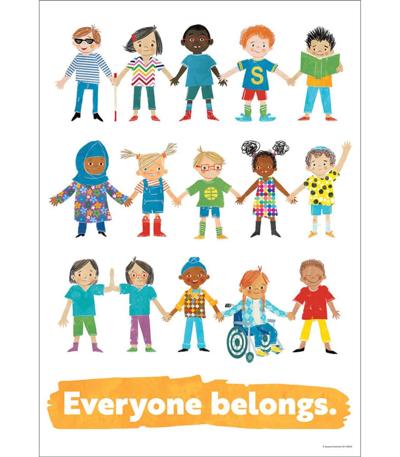 All Are Welcome: Everyone belongs. Poster