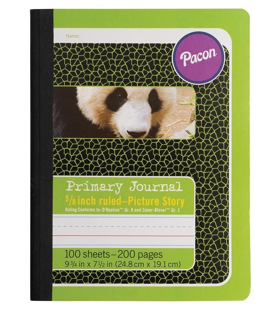 Pacon® Primary Composition Book 5/8 In X 5/16 In X 5/16 In Picture Story Ruled 9-3/4" X 7-1/2" Book Bound, D'nealian Grade K / Zaner-Bloser Grade 1 100 Sheets