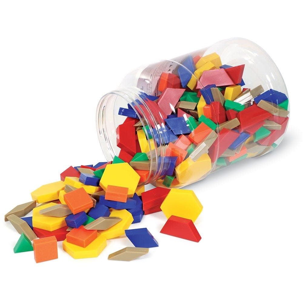 Plastic Pattern Blocks - 1 cm, Set of 250