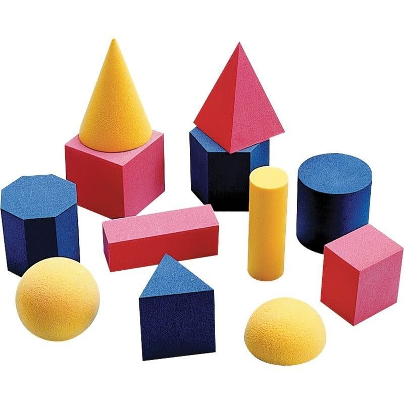 Foam Geometric Solids, 12 pcs