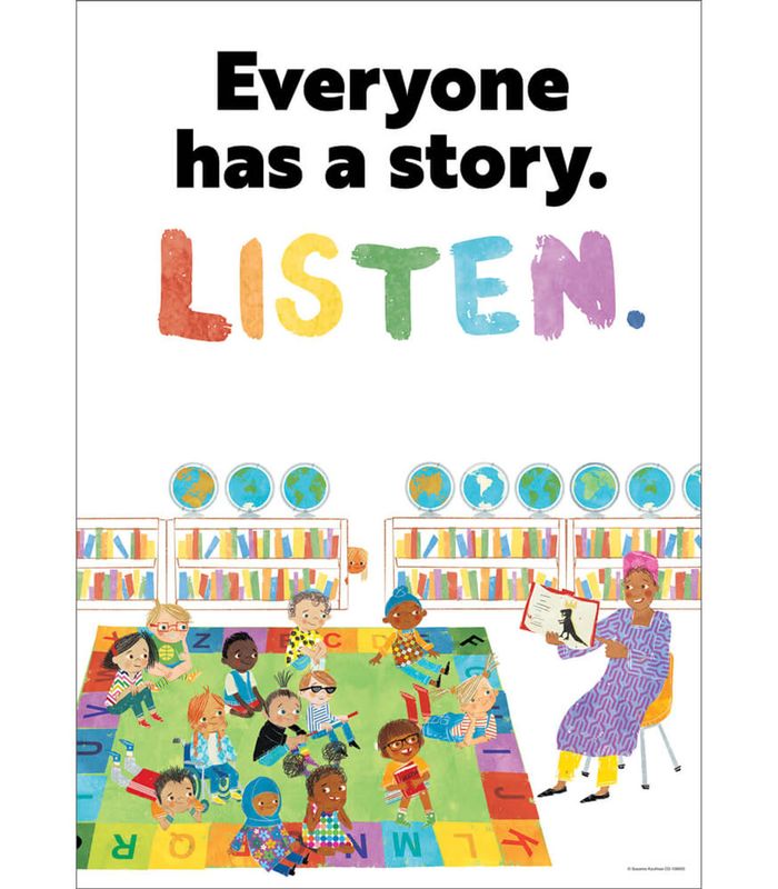 All Are Welcome: Everyone Has A Story. Listen Poster