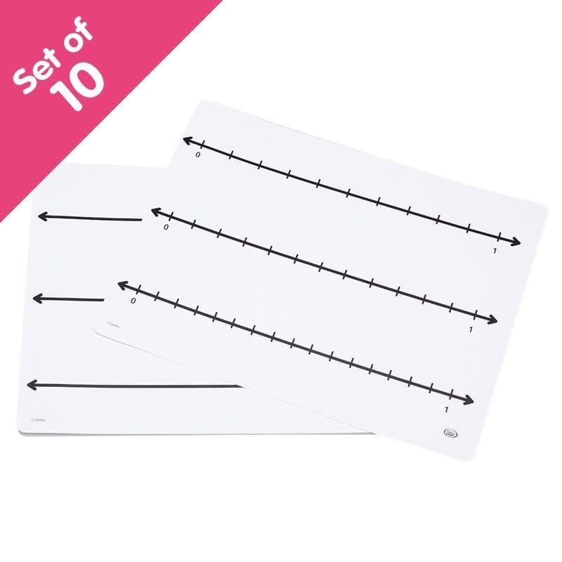 Write-On/Wipe-Off Fraction Number Line Mats