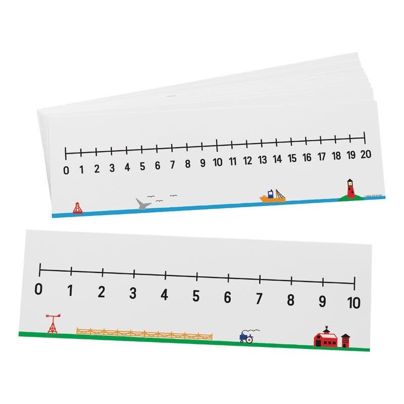 0-10 / 0-20 Number Lines, Set of 10