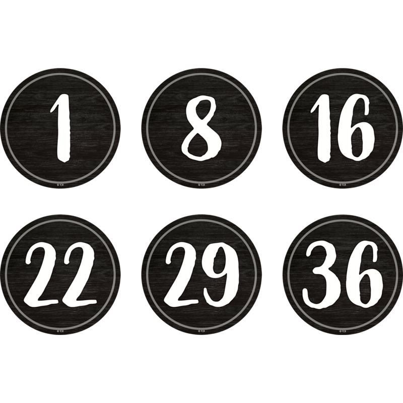 Spot On Floor Markers Modern Farmhouse Numbers 1-36 - 4"