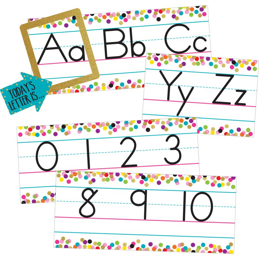 Confetti Alphabet Line Bulletin Board
