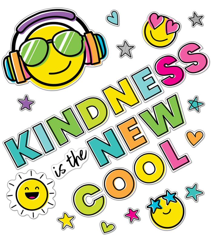 Carson Dellosa Education Kind Vibes Kindness Is the New Cool Bulletin Board Set