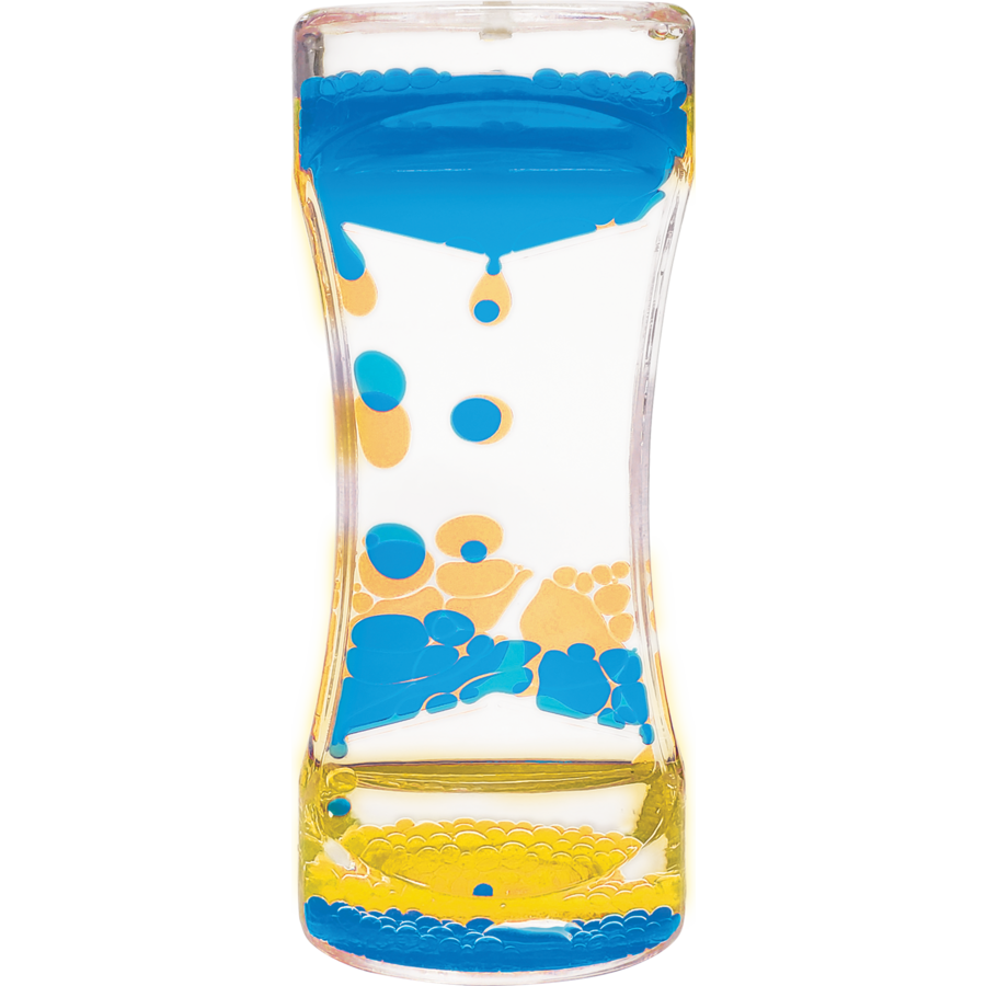 Blue & Yellow Liquid Motion Bubbler