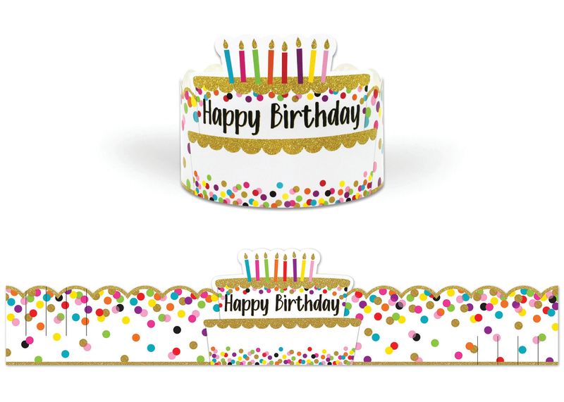 Confetti Happy Birthday Crowns