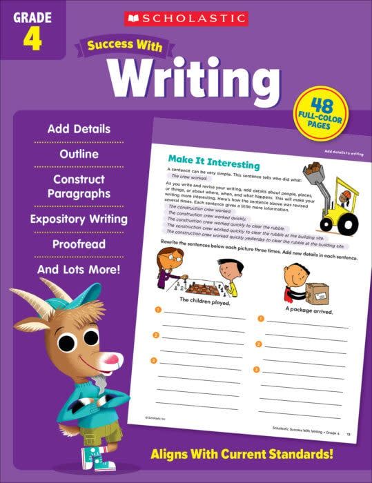 Scholastic Success With Writing: Grade 4 Workbook