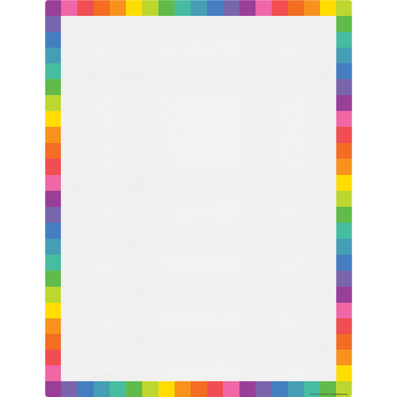 Colorful Blank Write-On/Wipe-Off Chart